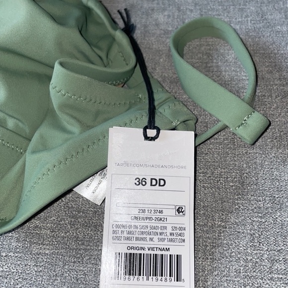 Shade & Shore Women's Light Green Cut Out Bikini Top - Picture 4 of 4